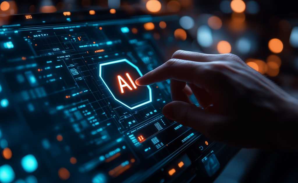 Artificial Intelligence and imagine how it works with icons of people, data science, and machine learning in the background.