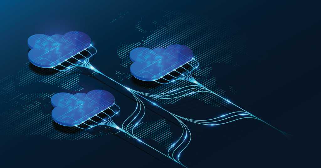 Multiple cloud symbol vector illustration, 2D cloud, 3D cloud, multi-cloud work connected data.